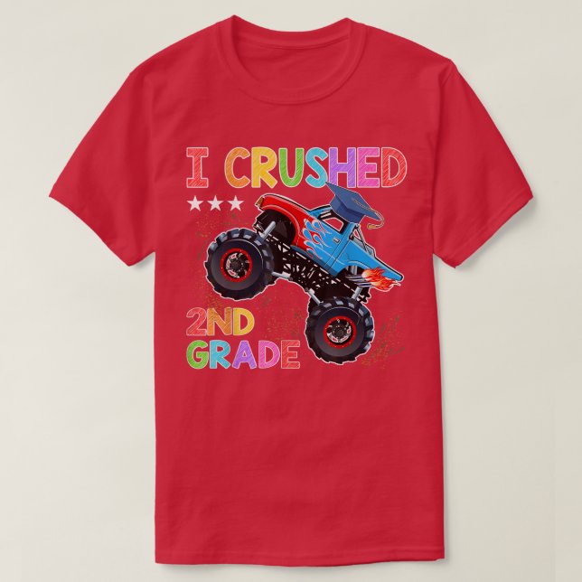 I Crushed Monster Truck Abschluss Geschenk der zwe T-Shirt (Design vorne)