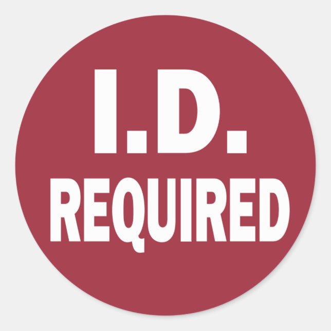 I.D. autocollant de l'avis d'identification obliga (Devant)