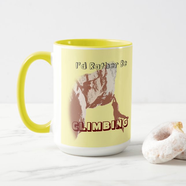 I’d Rather Be Climbing Mug Tasse (Mit Donut)