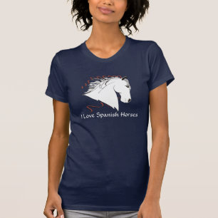 I Damen-Dunkelheits-T - Shirt Pferde der Liebe