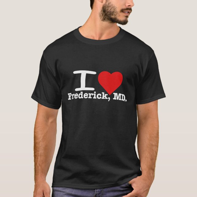 I das dunkle T-Shirt Herz Frederick Männer (Vorderseite)