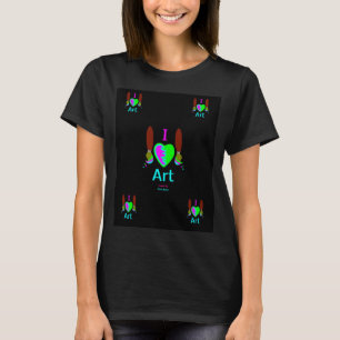 I das schwarze T-Shirt der Liebe-Kunst-Frauen