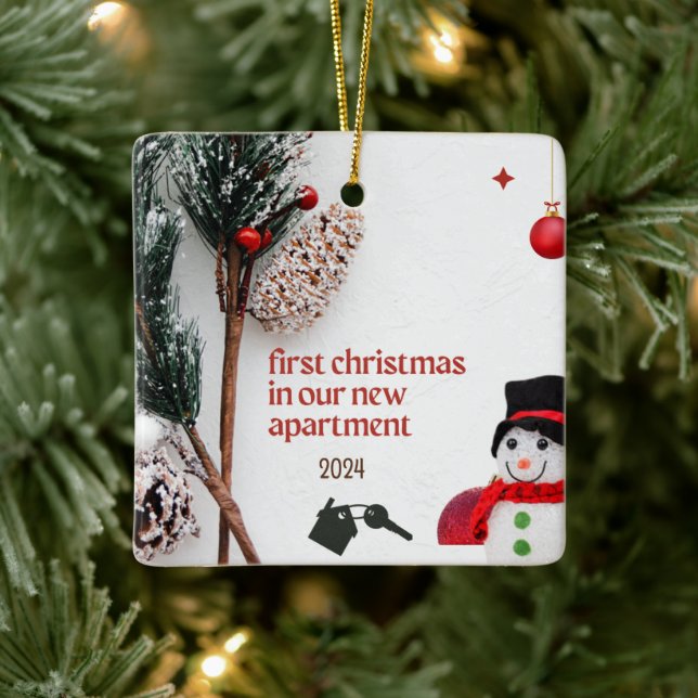 I decorated our first Christmas in our apartment Keramikornament (Baum)