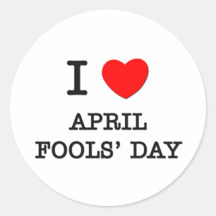 I der Tag Liebe-April-Dummköpfe Runder Aufkleber