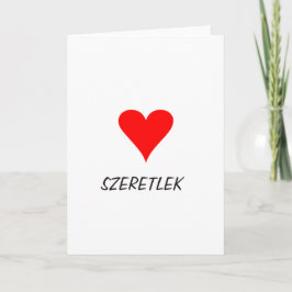 I der Tag Liebe Sie Szeretlek Gruß-Kartevalentines Feiertagskarte