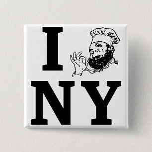 I derryX NY quadratischer Knopf Button
