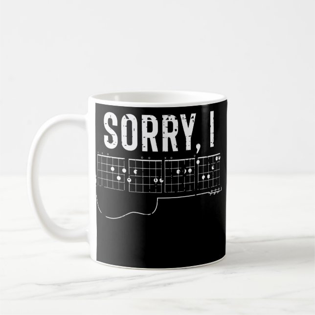 I dgaf Hidden Message Guitar Akkorde für Lover Kaffeetasse (Links)