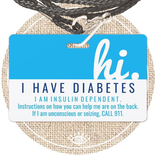 i Diabetes notfalls id pvc Abzeichen Ausweis (Von Creator hochgeladen)