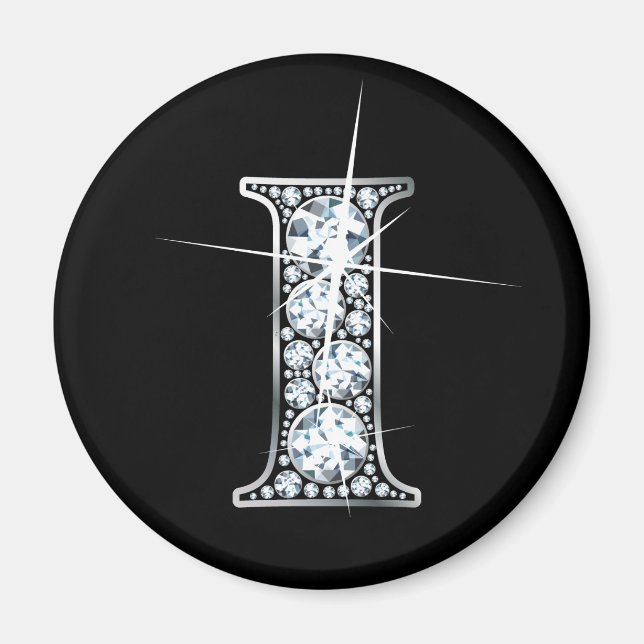 "I" Diamond Bling Magnet (Vorne)