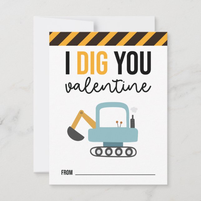 I Dickst du Kinder Bau Valentine-Karte Dankeskarte (Vorderseite)