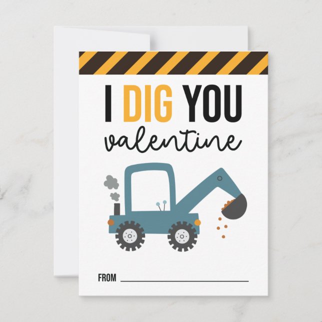 I Dickst du Kinder Bau Valentine-Karte Dankeskarte (Vorderseite)