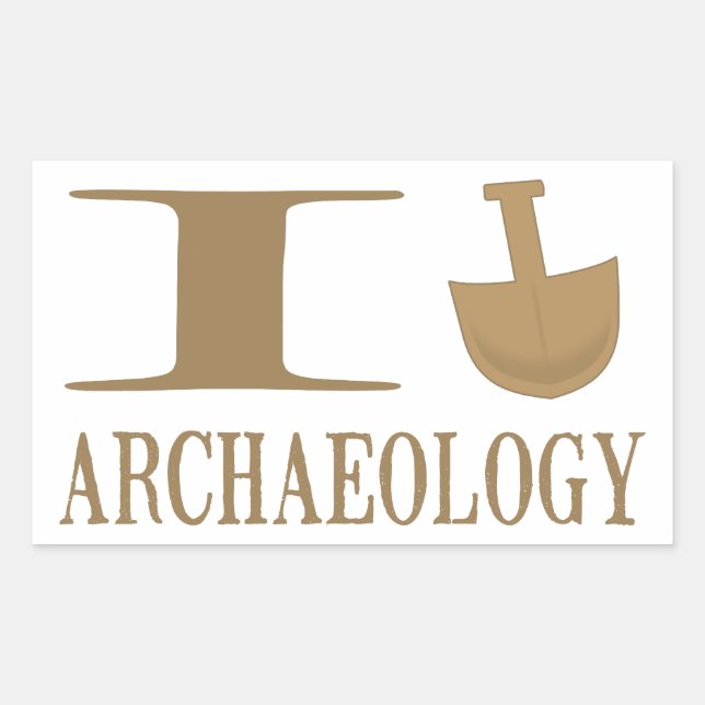 I Dig Archäologieaufkleber Rechteckiger Aufkleber (Vorderseite)