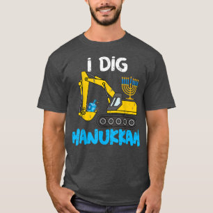I Dig Hanukkah Ecavator Bau Kleinkind Kinder T-Shirt