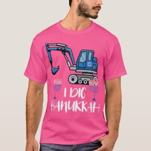 I Dig Hanukkah Grabungsbaumaschine Liebe T-Shirt