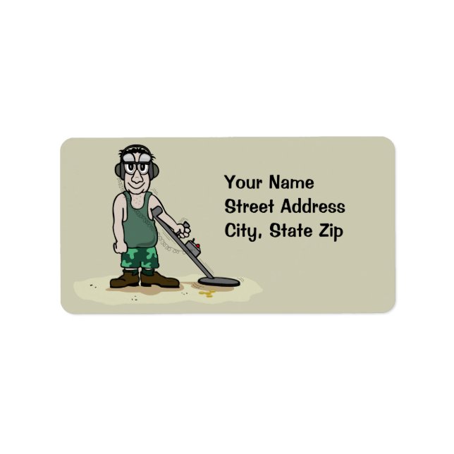 I Dig Hintern Metal Detection Typ Treasure Hunter Adressaufkleber (Vorne)