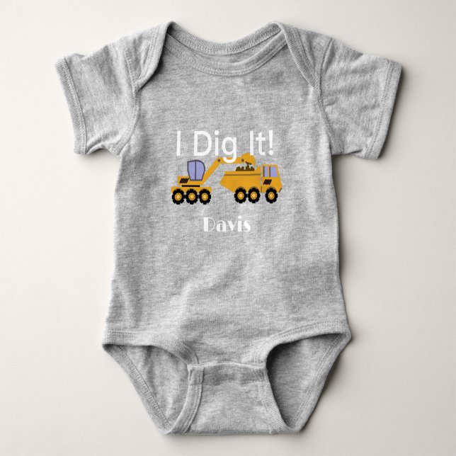 I Dig It Design - Baby Jersey Bodysuit Strampler (Vorderseite)