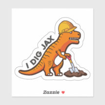 I Dig Jax Dino Sticker