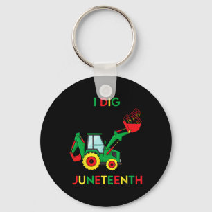 I Dig Juneteenth Fists Tractor Fun Kleinkind Boys Schlüsselanhänger