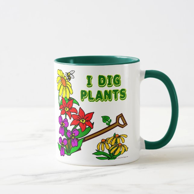 I Dig Pflanze Gardener Sprichwort Tasse (Rechts)