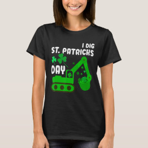 I Dig St Patricks Day Bagger Traktor Kid Men W T-Shirt