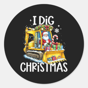 I-Dig Weihnachtsbauwerk Runder Aufkleber