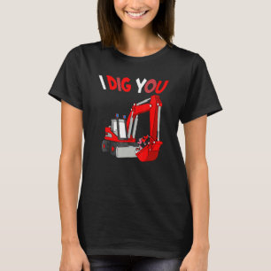 I Dig You Happy Valentines Day Liebe Herz Kleinkin T-Shirt