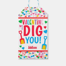I Dig You Shovel Valentine School Geschenk Classic Geschenkanhänger