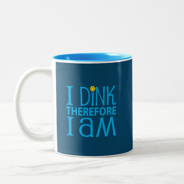 I Dink Therefore I Am Zweifarbige Tasse (Links)