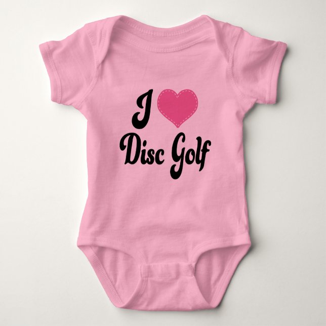I Disc-Golf der Liebe-(Herz) Baby Strampler (Vorderseite)