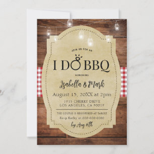 I Do BBQ Barbecue Bridal Shower Invitation