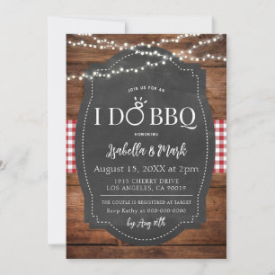 I Do BBQ Barbecue Bridal Shower Invitation