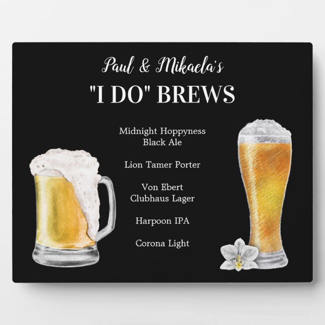 I Do BREWS ・ PERSONALISIEREN Sie diesen Signature  Fotoplatte (Vorderseite)