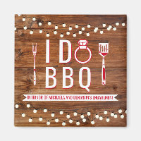 I Do GRILLEN Rustic Engagement Party Paare Dusche