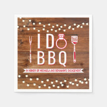 I Do GRILLEN Rustic Engagement Party Paare Dusche