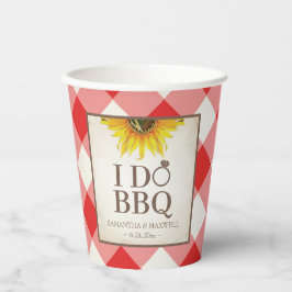 I Do GRILLEN Sunflower Party Tableware Pappbecher