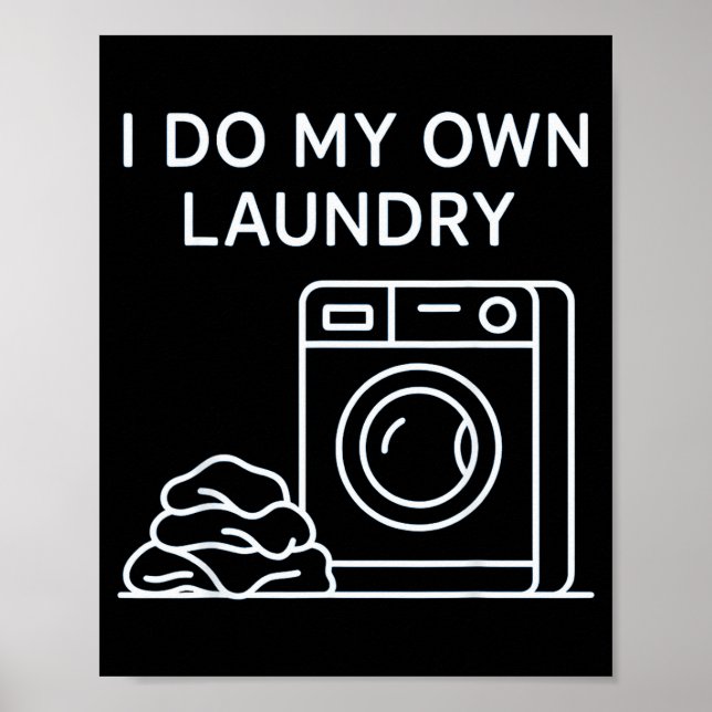 I Do My Own Laundry Minimal This Year Achievements Poster (Vorne)