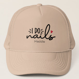 I Do Nails Red Heart Personalisiert Truckerkappe