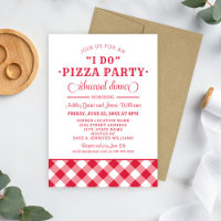 I Do Pizza Party Red Wedding Rehearsal Dinner