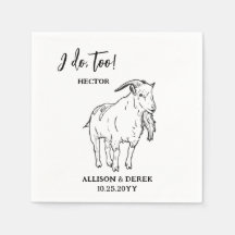 I Do Too Custom Goat Drawing Pet Name Wedding