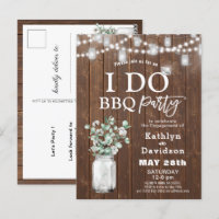 I DO Verlobung Eucalyptus GRILLEN Party Einladung