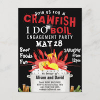 I DO Verlobung Foto Crawfish Boil Einladung