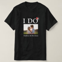 I DO Verlobung Ring Couple Foto Name Minimalistisc