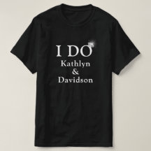 I DO Verlobung Ring Paare Name Minimalistisch Spaß