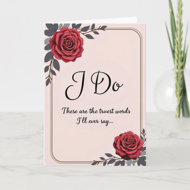 I Do Wedding Vows Card Karte (Vorderseite)
