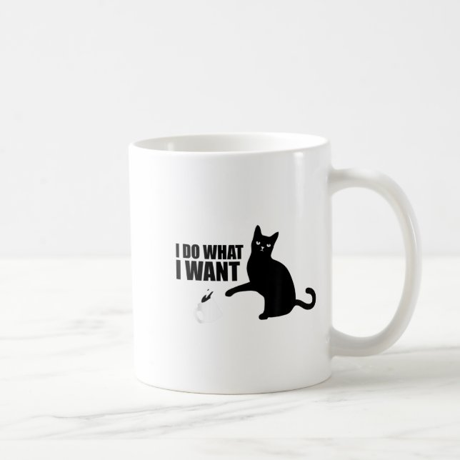 I Do What I Want Funny Cat Meme  Kaffeetasse (Rechts)