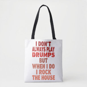 I don't always play drums funny retro sunset drumm tasche