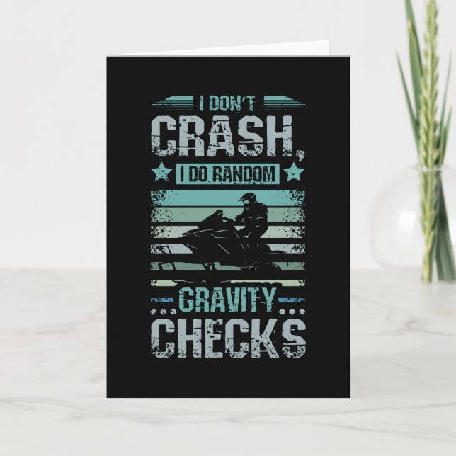 I Dont Crash Snowmobile Karte (Vorderseite)