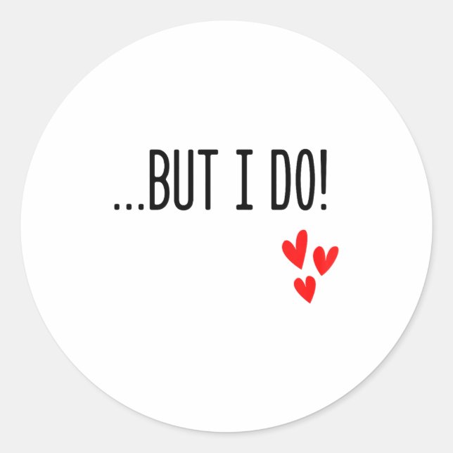 I Don't Do Matching Hearts Valentines Day Couples  Runder Aufkleber (Vorderseite)