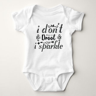 "I don't drool i sparkle" lustiger Baby Bodysuit Strampler