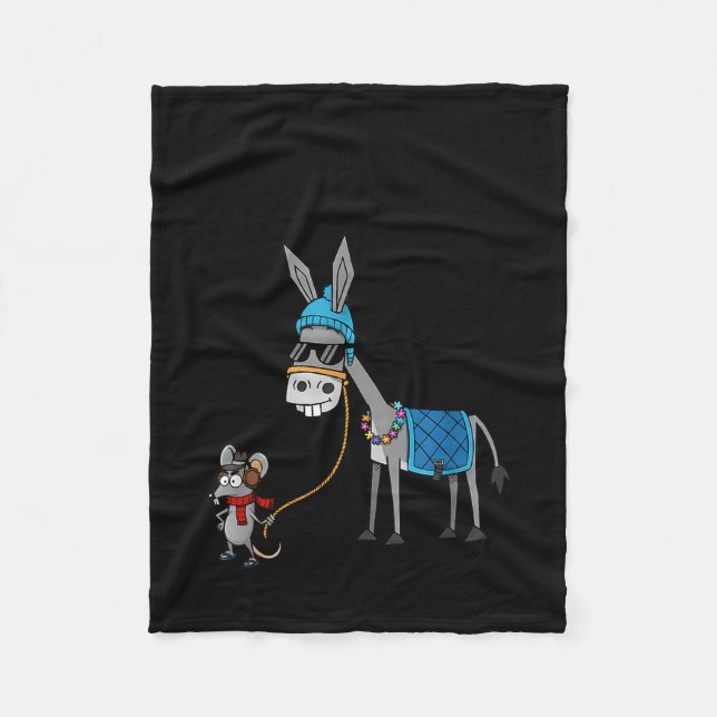 I Don't Give A Rats S Azz Mouse Funny Animal  Fleecedecke (Vorderseite)